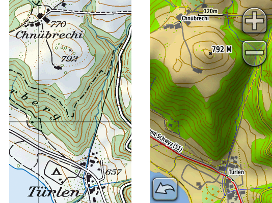 Garmin Oregon GPS interface screenshot